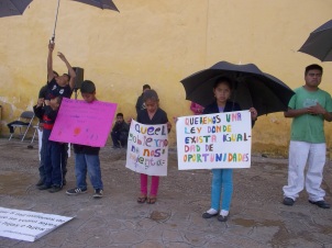 © SIPAZ  Protesta de las niñas y niños (septiembre 2014)